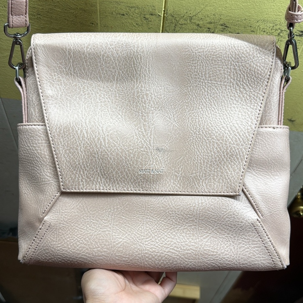 Matt & Nat 'Minka' Faux Leather Shoulder Bag in Pebble Pink